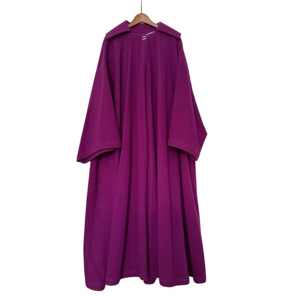 Thierry Mugler Vintage Violet Purple Cape Coat Size 38 S/M - Picture 7 of 12